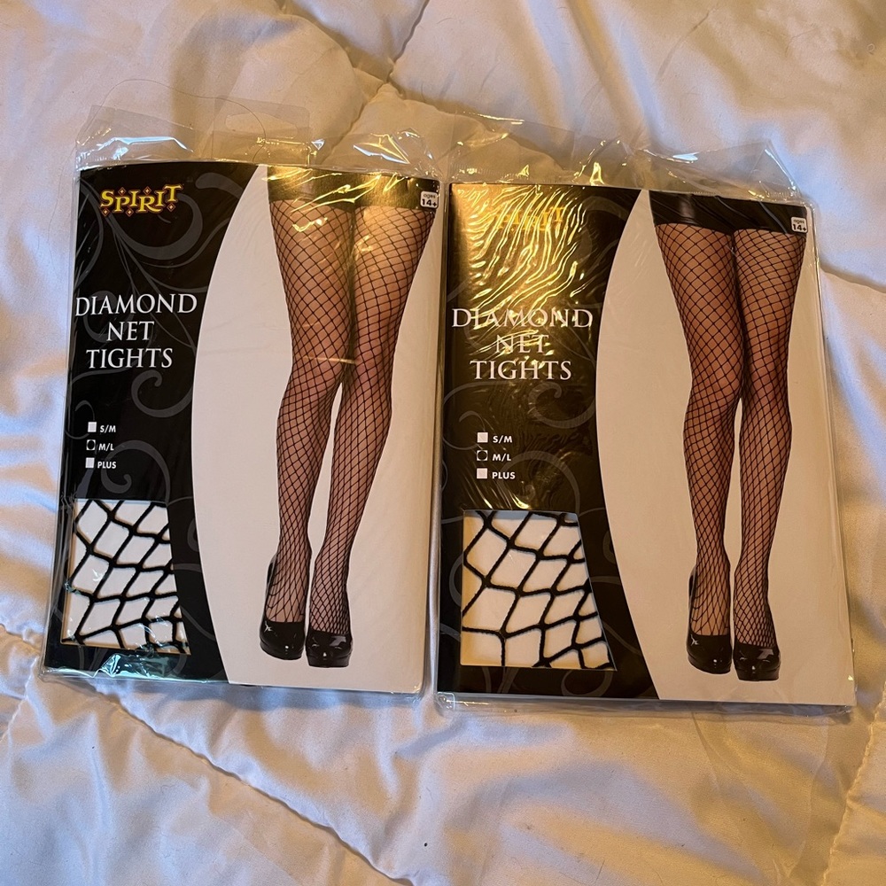 Spirit Halloween Diamond Net Tights 2